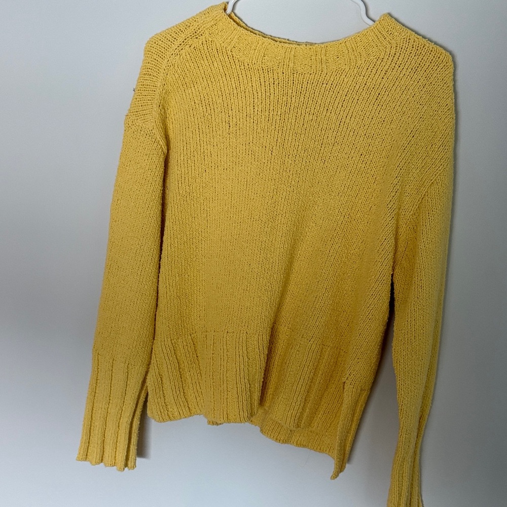 J. Crew Sunny Yellow Crewneck Knit Sweater